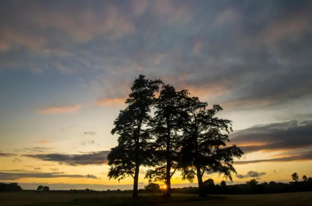 Sunset at Aberford near Leeds