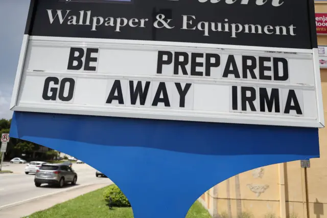 'go away irma' sign