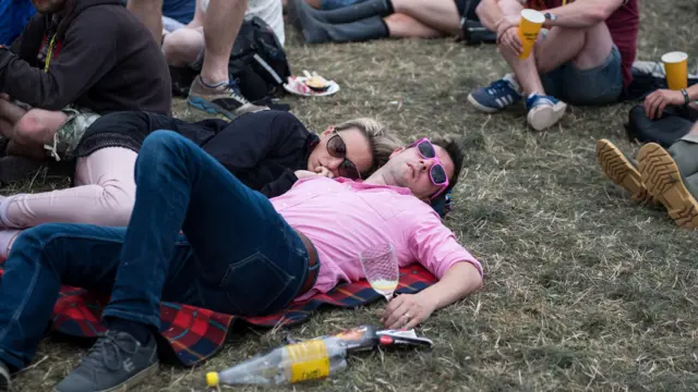 festival goers
