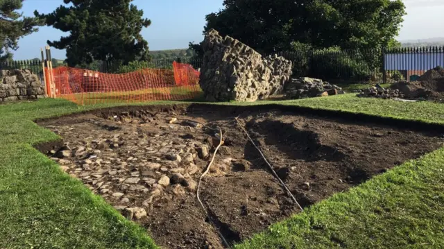 Excavations at castle