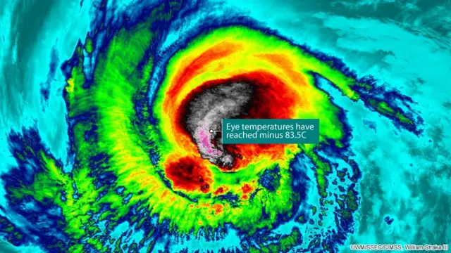 Infrared image of Irma, 4 September