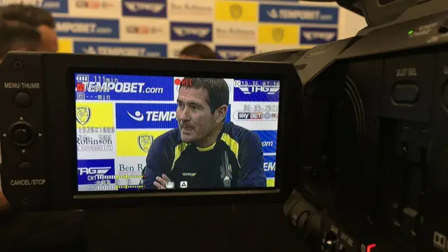 Nigel Clough at press conference today