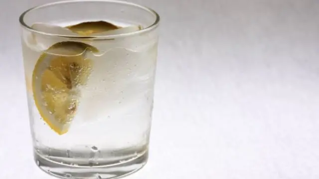 A glass of gin and tonic
