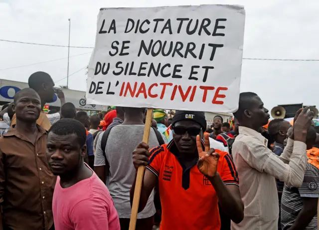 Protestors in Togo