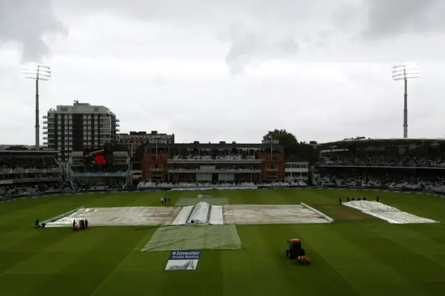 Rain covers at Lords