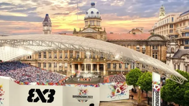 Basketball would be played in Victoria Square under Birmingham's proposals