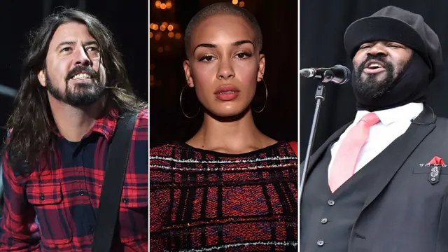 Dave Grohl, Jorja Smith (Getty) and Gregory Porter