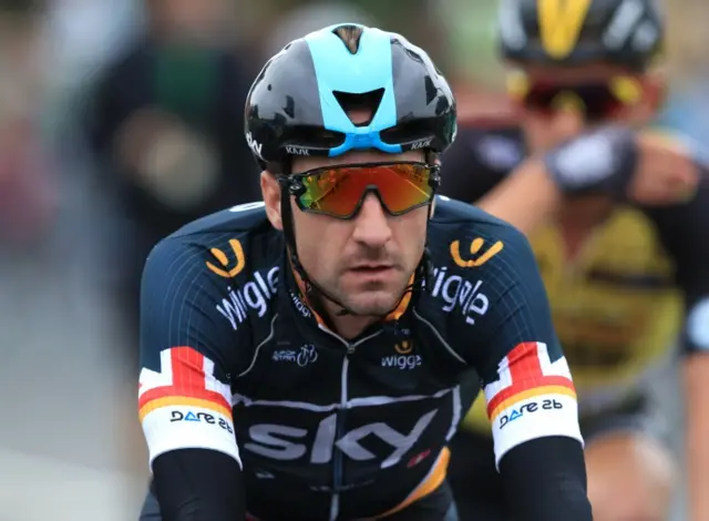 Elia Viviani during Stage Four of the race