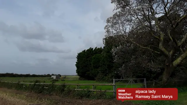 Cloudy skies over Ramsey Saint Marys