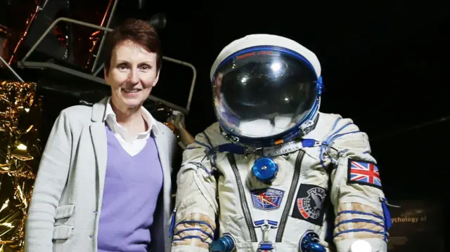 Helen Sharman and spacesuit