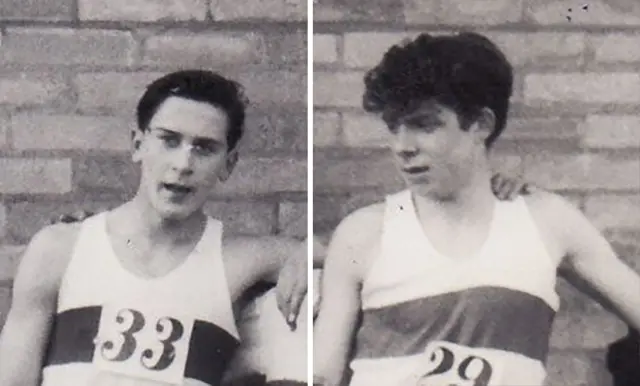 Dave Leng and Brendan Foster at Gateshead Harriers in 1963