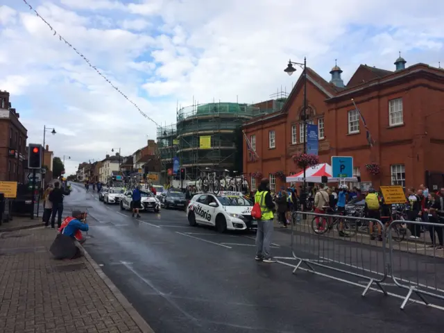 Team cars in Newmarket