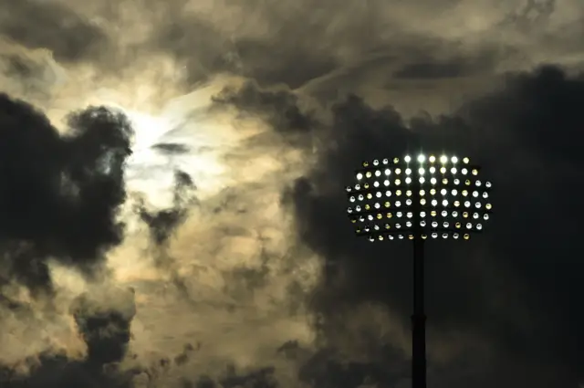 Clouds and floodlights at Lord's