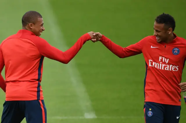 Kylian Mbappe and Neymar