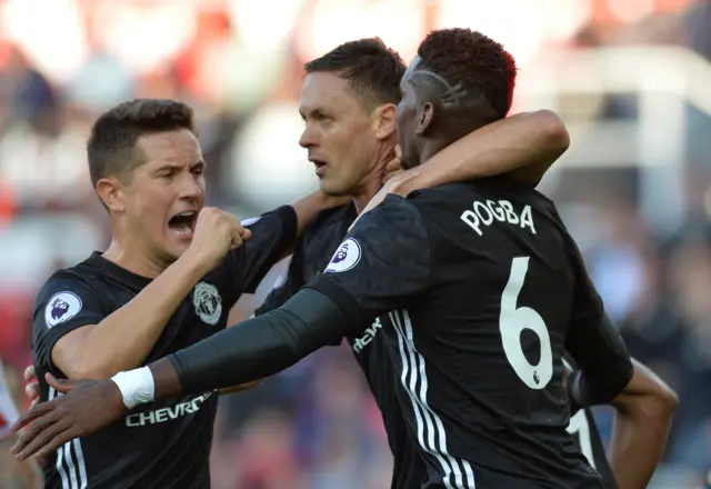 Manchester United's Paul Pogba celebrates