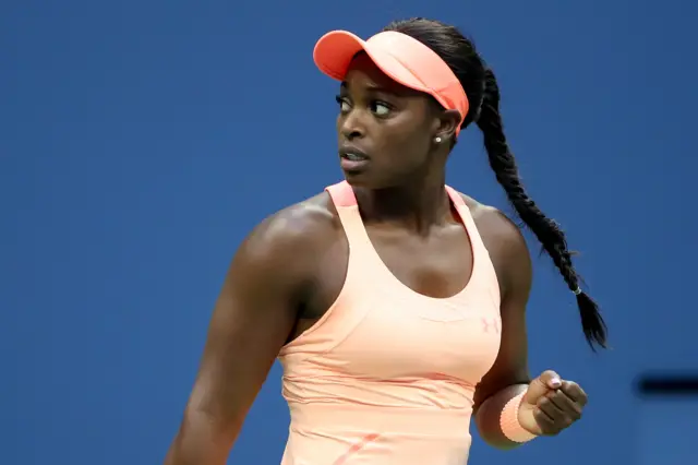 Sloane Stephens of the United States celebrates