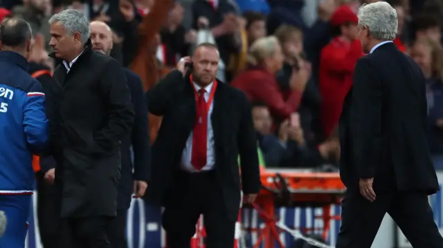 Jose Mourinho and Mark Hughes