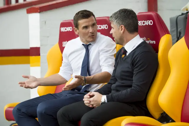 Kilmarnock manager Lee McCulloch and Motherwell boss Stephen Robinson