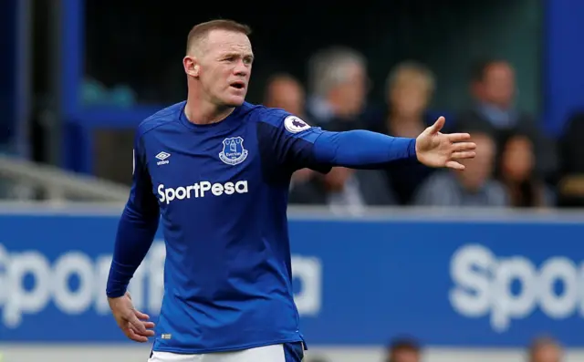 Wayne Rooney reacts
