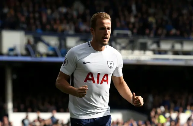 Harry Kane of Tottenham Hotspur celebrates