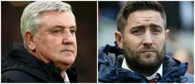 Steve Bruce (left) and Lee Johnson