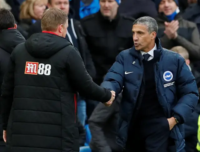Eddie Howe and Chris Hughton