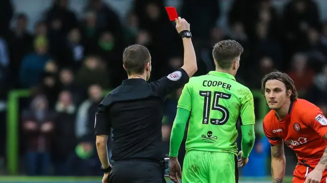 Charlie Cooper sent off