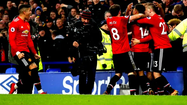 Manchester United celebrate