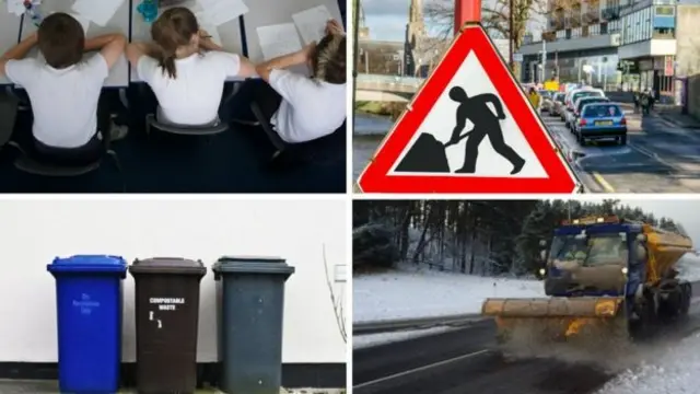 Local councils run services such as road maintenance, refuse collections and education