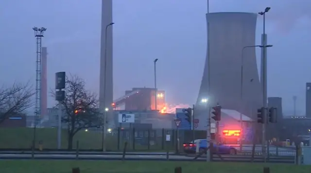 Scunthorpe steelworks.