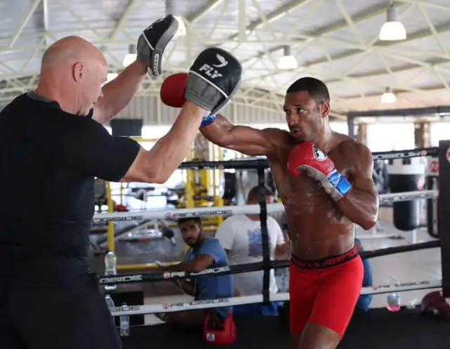 Kell Brook in training