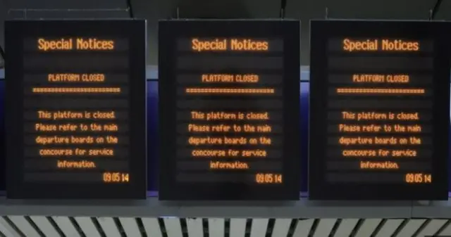 Train delays notices