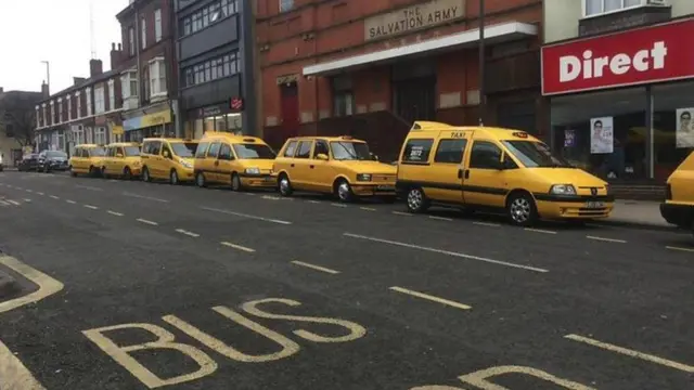 Fleet of taxis