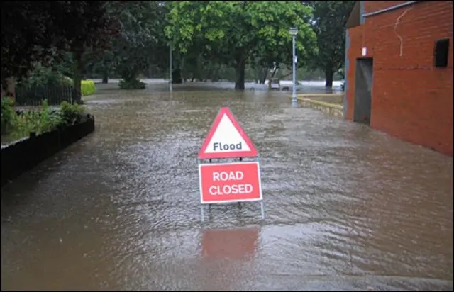 Flooded road