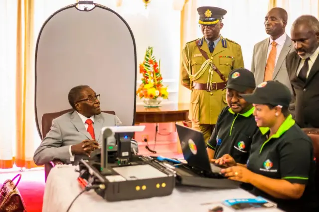 Former President Robert Mugabe launched the voter registration exercise in September last year