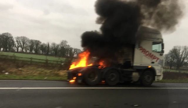 Lorry fire