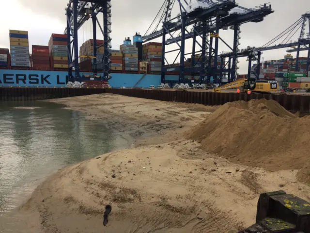 The expansion work at the Port of Felixstowe