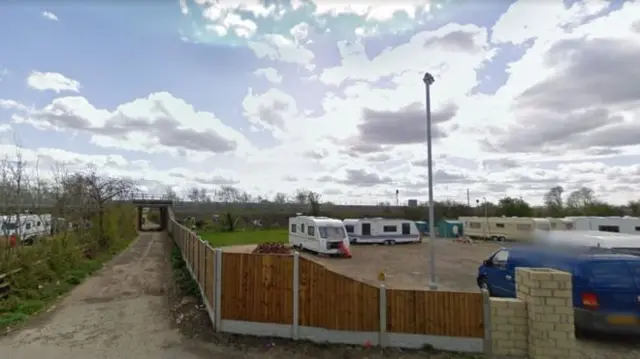 The travellers site in Brigg.