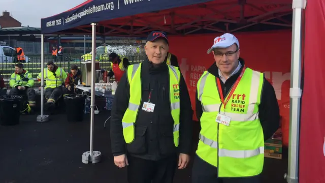 Volunteers from a the charity Rapid Relief Team