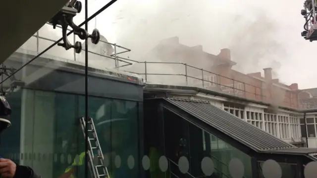 Fire at Railway station