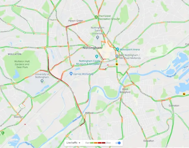 Google traffic map