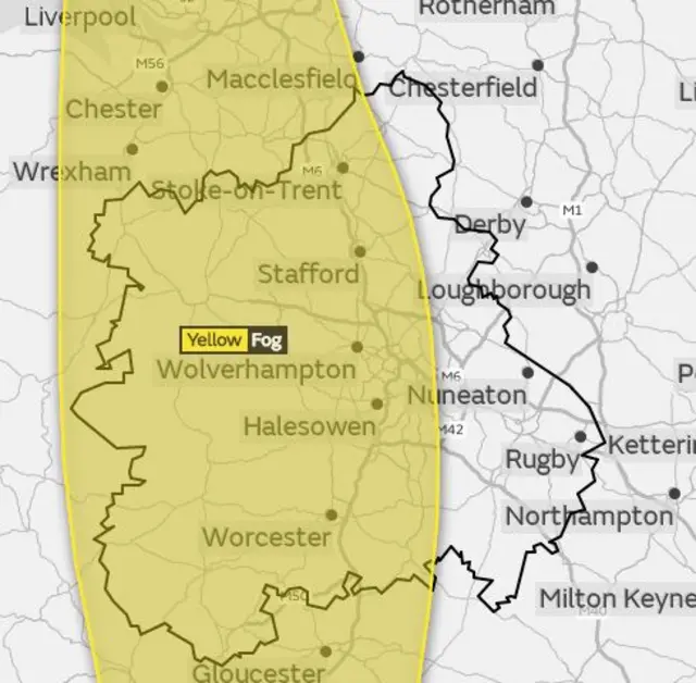 Weather warning map