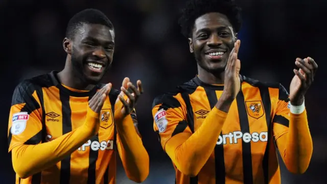 Hull City players celebrate