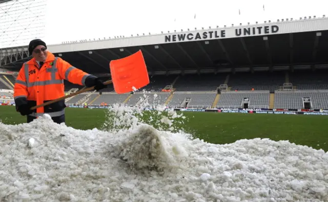 Newcastle with snow