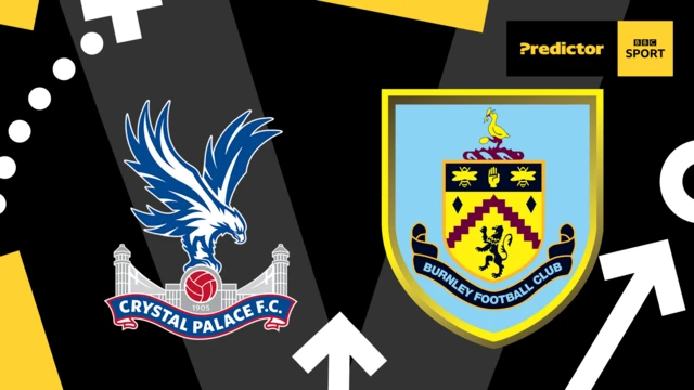 Crystal Palace and Burnley club crests on a head-to-head graphic