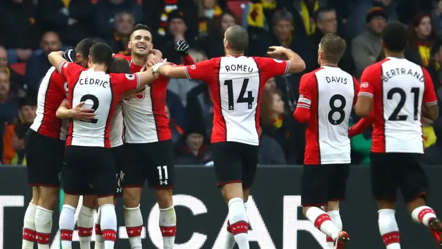 Southampton players celebrate