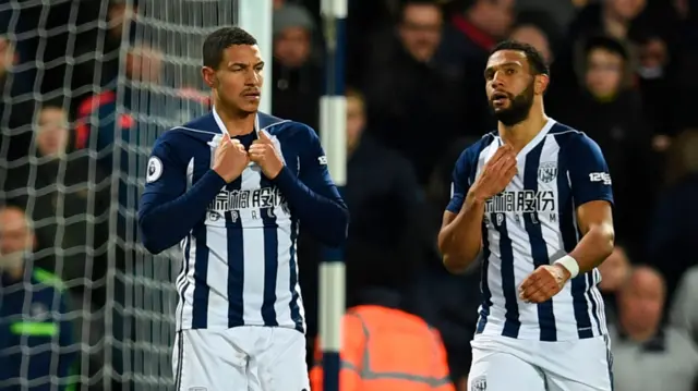 West Brom's Jake Livermore and Matt Phillips