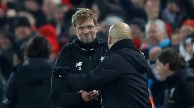 Jurgen Klopp and Pep Guardiola