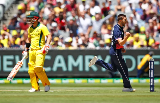 David Warner and Mark Wood