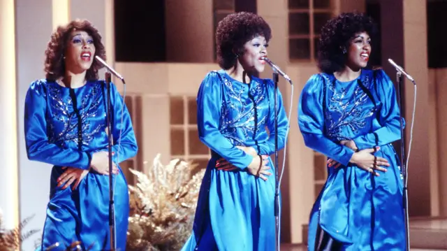 The Three Degrees performing in 1982